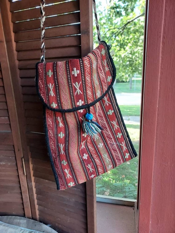Vintage Tribal Shoulder Bag from Americas, Colorfu