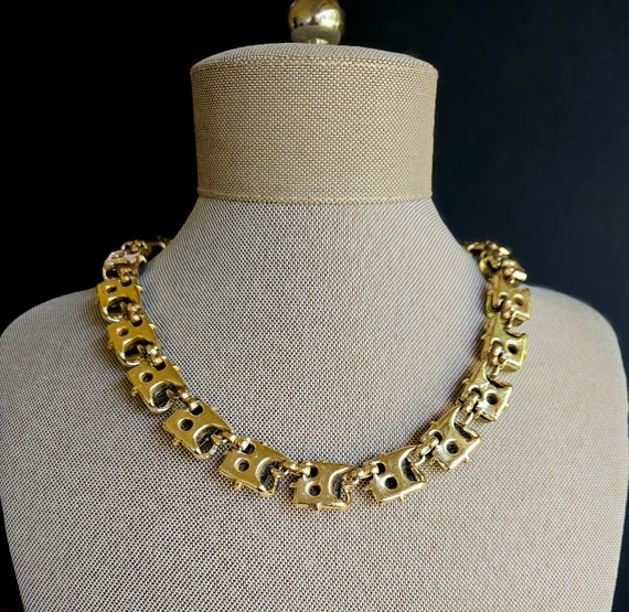 Authentic Mid Century Necklace by Coro, Iridescen… - image 4