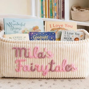 Sagostundskorg för bebis, Bara en berättelse till, Babyshowerpresenter, Bokkorg, Babybokorganisatör, Bokförvaring för barn, Förvaring för barnrum