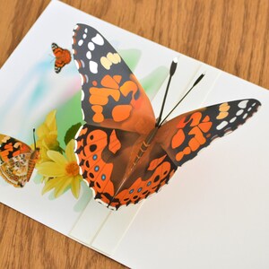 3D Painted Lady Butterfly Pop up Card Any occasion Card