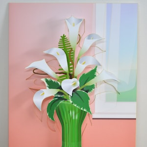 Pop-up Calla Lilies Card Any occasion card Flower popup card