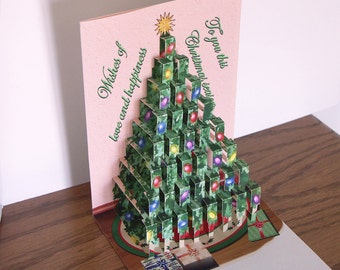 Pop up Christmas Tree card Merry Christmas