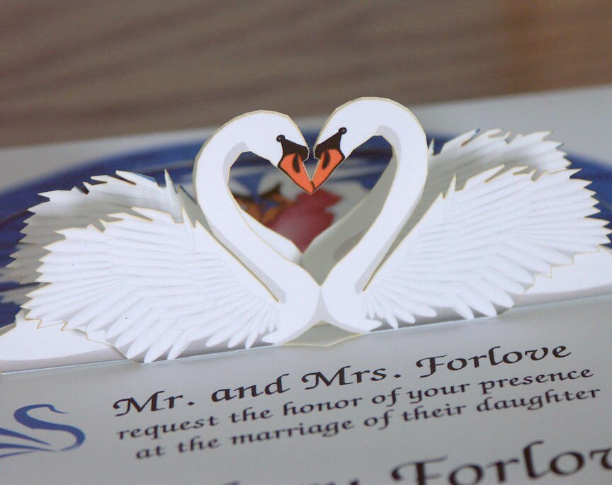 Swan Wedding Card Swan Wedding Card