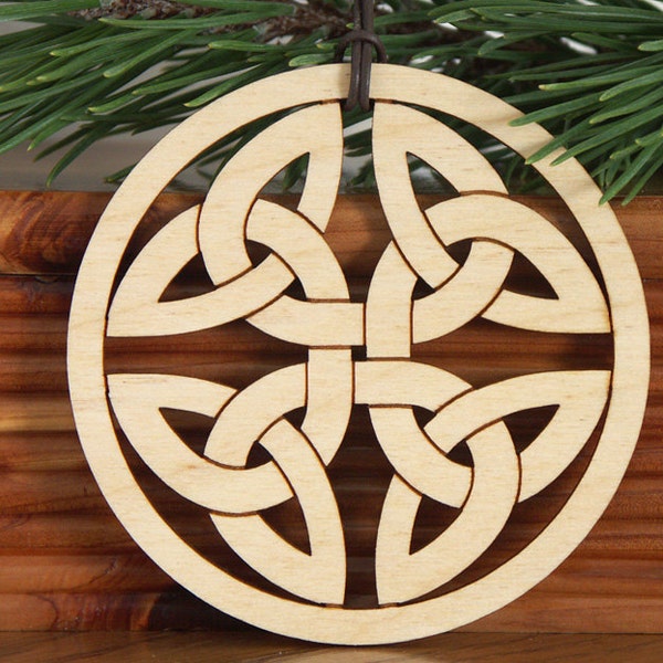 Celtic Knot ornament wooden hanging decoration