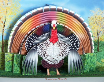 Pop up Turkey Card Happy Turkey Day Greeting card