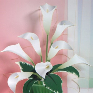 Pop up Valentines Day Card, Calla Lily card Wishing You a Glorious Day