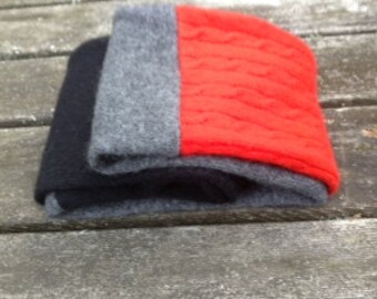 Cashmere Red/Black/Gray infinity Scarf