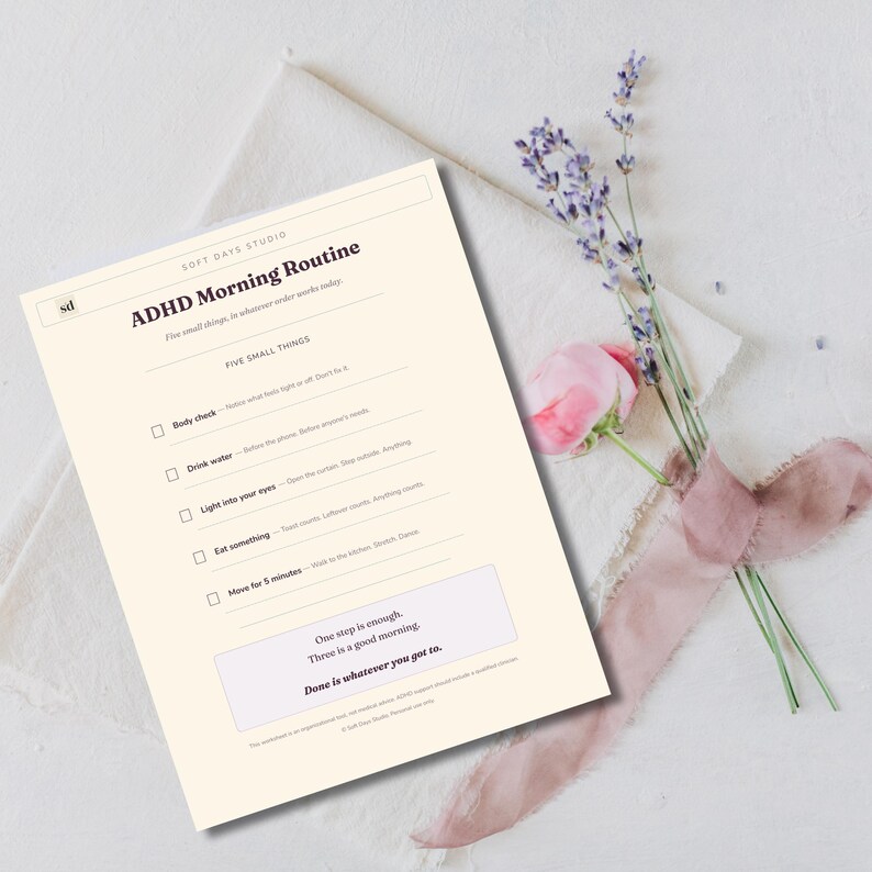 ADHD Morning Routine Printable | ADHD Morning Checklist for ...