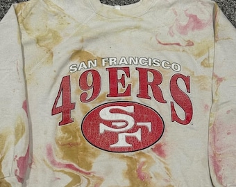 Vintage 80s San Francisco 49ers Artex Sweatshirt Mens XL Tie Dye NFL Retro