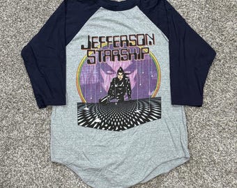 Vintage 1981 Jefferson Starship Modern Times Tour Shirt Raglan Mens L