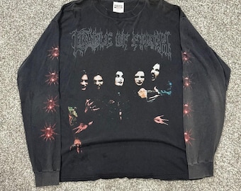 Vintage 1999 Cradle of Filth Death No Strings Attached Long Sleeve Shirt Mens XL