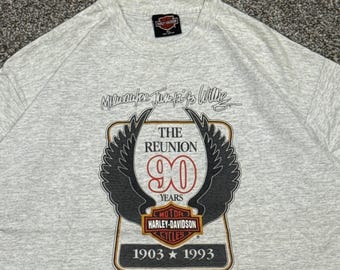 VTG Harley Davidson 90th Anniversary TShirt 1993 Milwaukee Mens XL Single Stitch