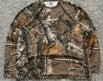 Russell Outdoors Realtree Camo Long Sleeve Pocket T-Shirt Cotton Mens XL