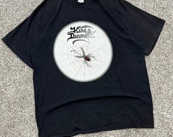 Vintage 90s King Diamond Spiders Lullabye Band T-Shirt 1998 Delta Mens XL Black
