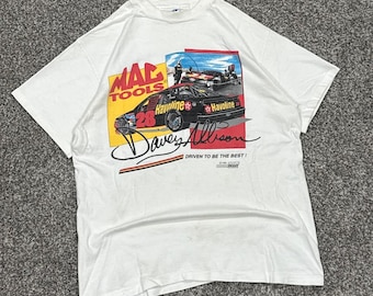 Vintage 1992 Davey Allison Mac Tools Havoline Racing NASCAR T-Shirt Hanes Mens L