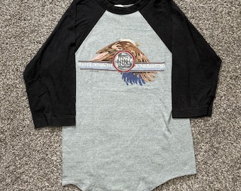 Vintage 1982 The Doobie Brothers Farewell Tour Baseball Tee Gray Black Mens M