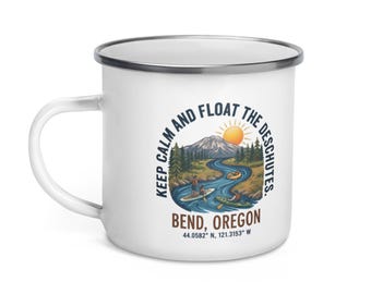 Bend, Oregon Enamel Camp Coffee Mug