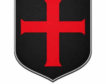 赤十字紋章中世黒盾十字軍テンプル騎士団バンパーステッカー