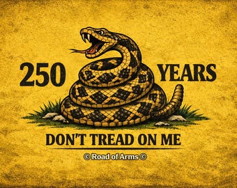 「Don't Tread on Me」愛国的なバンパーステッカー、アメリカ250ガズデン旗、ガラガラヘビのビニールデカール