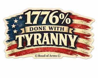 暴政に1776%終止符を打った！ 面白い愛国的なバンパーステッカー
