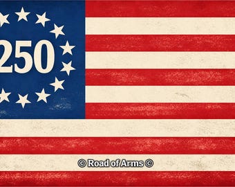 ベッツィ・ロス国旗アメリカ250バンパーステッカー愛国的なビニールデカール