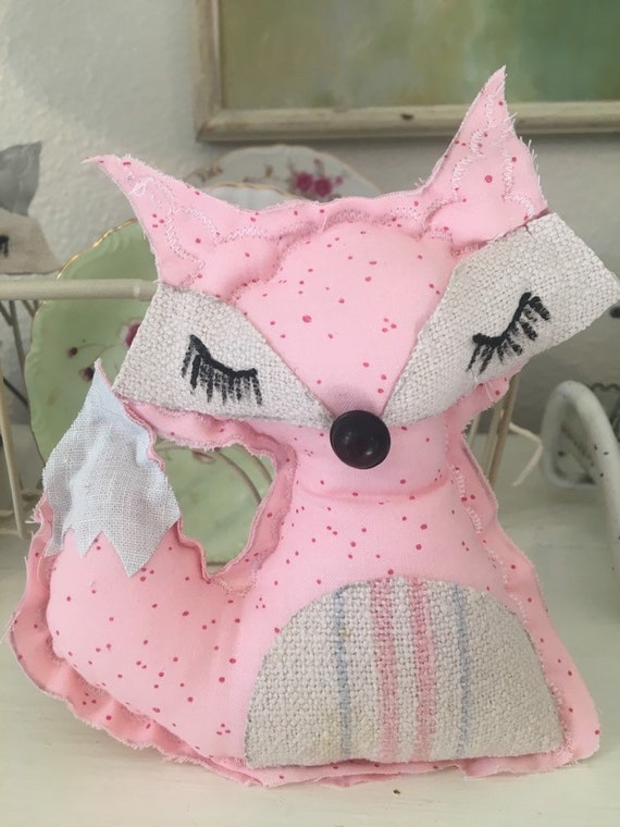 pink stuffed fox