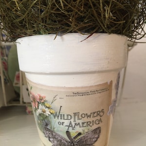 Birds nest pot decor/ birds nest