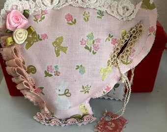 Vintage pink lavender teacup sachet / lavender sachets
