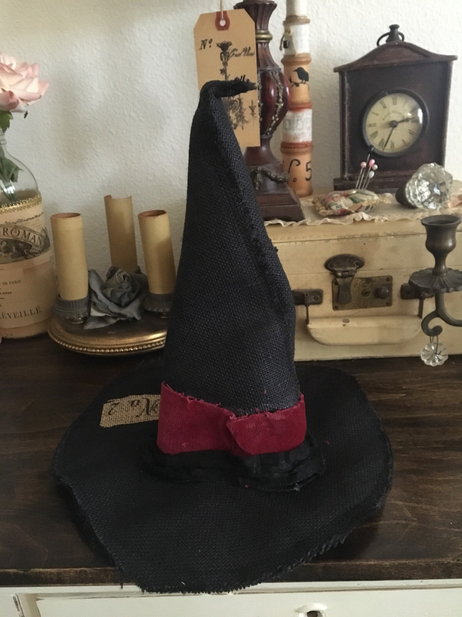 Black witch hat table top decor/ Halloween decor/ Halloween | Etsy