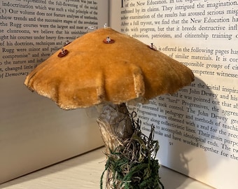Velvet fairy mushroom ornament