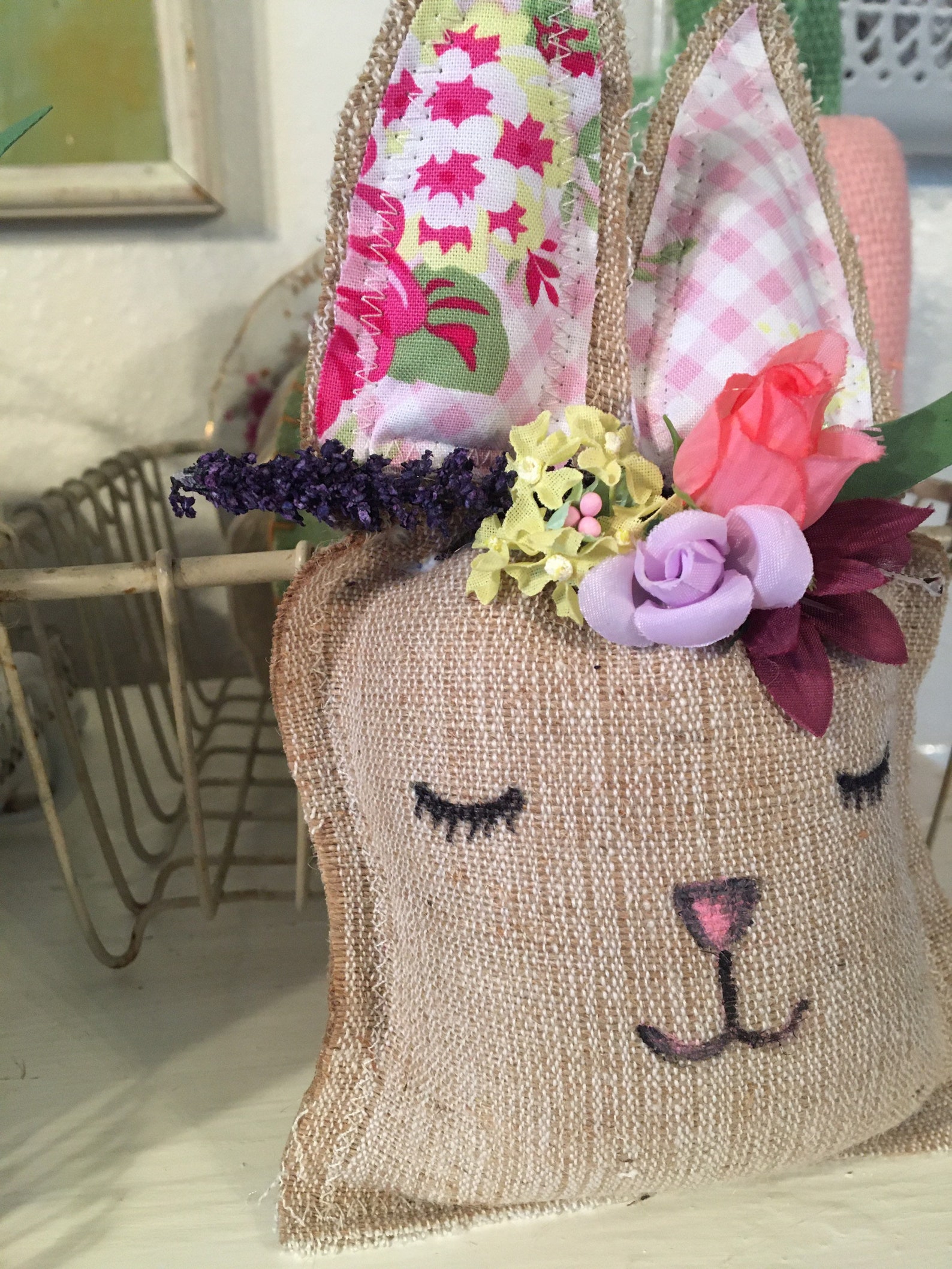 Rustic Bunny Shelf Sitter/ Easter Bunnies Etsy