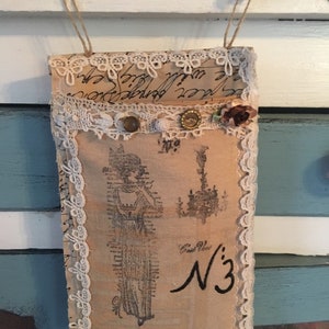 Rustic herb hanging pouch/rustic decor