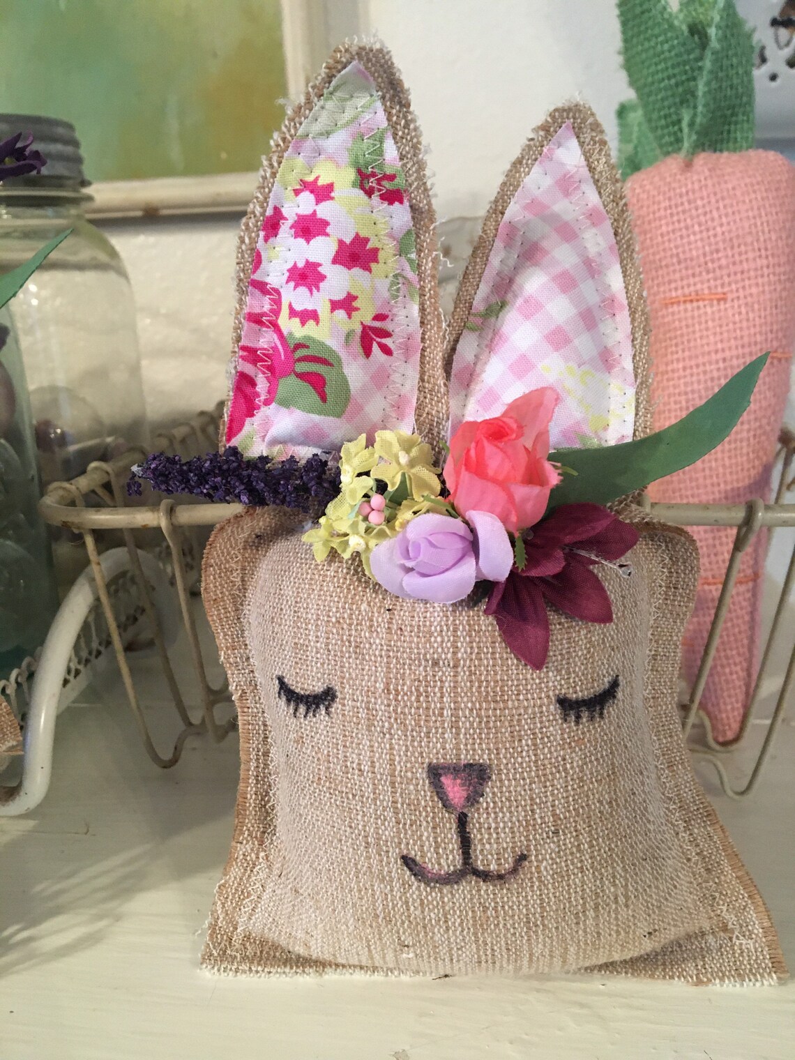 Rustic Bunny Shelf Sitter/ Easter Bunnies Etsy