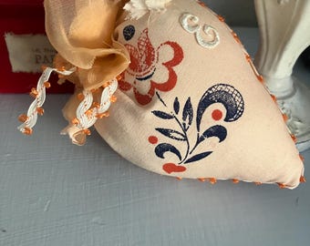 Orange strawberry sachet pincushion