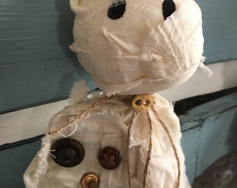 Rustic Halloween mummy/ Primitive mummy