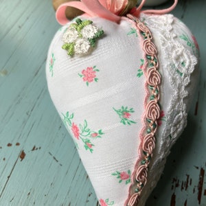 Pink flower strawberry sachet/ strawberry pincushion