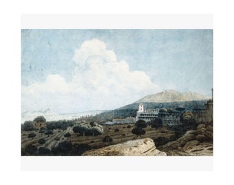 Thomas Jones Welsh Near Tivoli Print, Vintage Landscape Wall Art, Museum Reproduction Poster