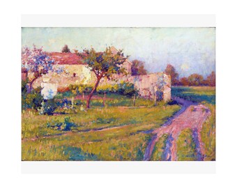 Robert William Vonnoh Spring in France Print, Vintage Wall Art Poster, Museum Reproduction