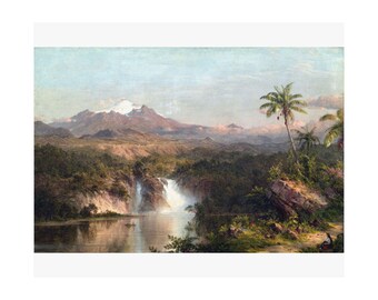 Frederic Church Cotopaxi Print, Vintage Landscape Wall Art Poster