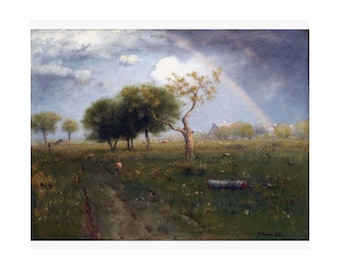 George Inness After a Summer Shower Vintage Landscape Print, Museum Reproduction