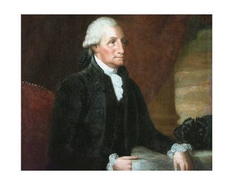George Washington Portrait Print, Edward Savage Vintage Wall Art, Museum Reproduction Poster