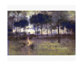 George Inness Home of Heron Print, Vintage Landscape Wall Art, Museum Reproduction Poster