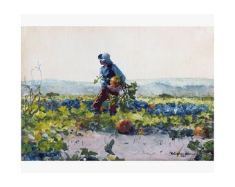 Winslow Homer Farmer's Boy Print, Vintage American Art Poster, Museum Reproduction