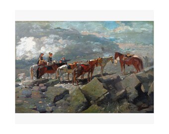 Winslow Homer Mount Washington Print, Vintage Landscape Wall Art Poster