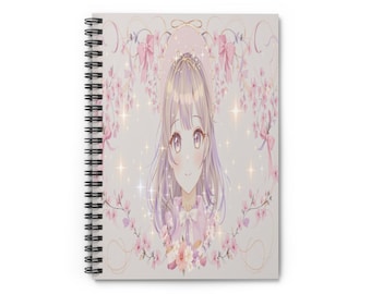 Y2K Anime Wall Poster, Pastel Shoujo Spiral & Sparkle Floral Design, Bring Your 90s Nostalgia to Life