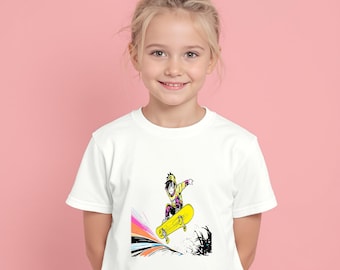 Cool Skateboard Anime T-Shirt, Manga Street Style Character, Ride Your Own Wave