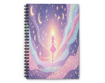 Anime Spiral Notebook, Magical Girl Starry Night, Capture Your Dreams in Style