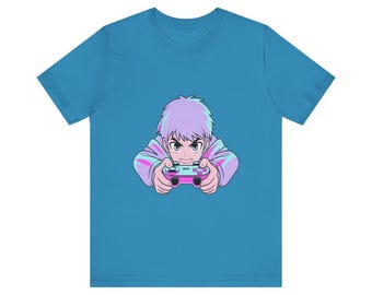 Gaming Anime T-Shirt, Level Up Middle School, Cool Gamer Aesthetic Tee