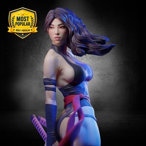 Psionic Blade Assassin Figure | Shadow Mind Warrior Pose | Collectible Statue | STL 3D PRINT Files