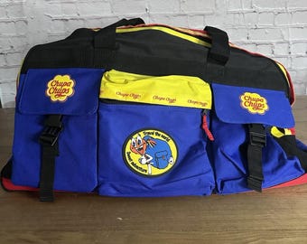 CHUPA CHUPS Duffel Bag 90s vintage **RARE** Travel The World Sweet Adventure